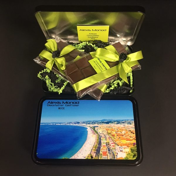 Chocolaterie Alexis Monod - Boîte de deux tablettes de chocolat promenade des anglais