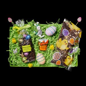 Coffret cadeau Easter Coffret chocolat Paques oeufs en chocolat et friture chocolat noir et lait