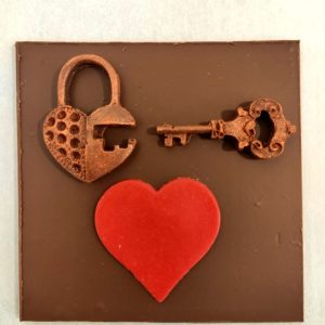 La clef du coeur chocolat artisanal à la chocolaterie confiserie vendu à Nice et livraison rapide