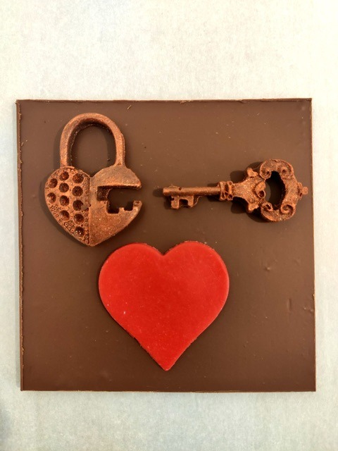 La clef du coeur chocolat artisanal à la chocolaterie confiserie vendu à Nice et livraison rapide